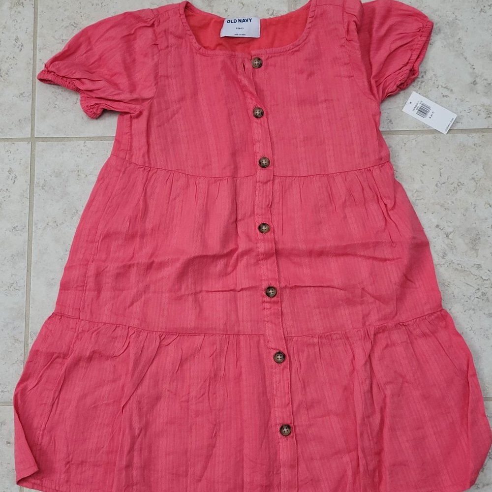 Old Navy girls sz 6/7 dress coral color BNWT